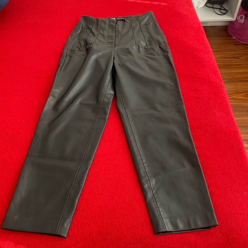 Zara Black Leather Pants